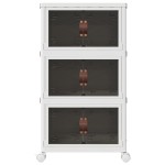 vidaXL Cutie de depozitare stivuită cu roți 28 L 48,5x29,5x86 cm vidaXL Cutie de depozitare stivuită cu roți 28 L 48,5x29,5x86 cm