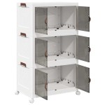 vidaXL Cutie de depozitare stivuită cu roți 3 niveluri 75 L vidaXL Cutie de depozitare stivuită cu roți 3 niveluri 75 L