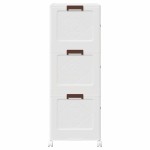 vidaXL Cutie de depozitare stivuită cu roți 3 niveluri 75 L vidaXL Cutie de depozitare stivuită cu roți 3 niveluri 75 L
