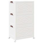 vidaXL Cutie de depozitare stivuită cu roți 3 niveluri 75 L vidaXL Cutie de depozitare stivuită cu roți 3 niveluri 75 L