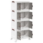 vidaXL Cutie de depozitare stivuită cu roți 4 niveluri 28 L vidaXL Cutie de depozitare stivuită cu roți 4 niveluri 28 L