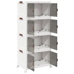 vidaXL Cutie de depozitare stivuită cu roți 4 niveluri 75L vidaXL Cutie de depozitare stivuită cu roți 4 niveluri 75L
