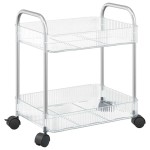 vidaXL Cărucior de depozitare cu 2 niveluri transparent acrilic vidaXL Cărucior de depozitare cu 2 niveluri transparent acrilic