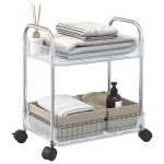 vidaXL Cărucior de depozitare cu 2 niveluri transparent acrilic vidaXL Cărucior de depozitare cu 2 niveluri transparent acrilic