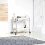 vidaXL Cărucior de depozitare cu 2 niveluri transparent acrilic vidaXL Cărucior de depozitare cu 2 niveluri transparent acrilic
