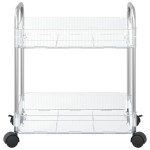 vidaXL Cărucior de depozitare cu 2 niveluri transparent acrilic vidaXL Cărucior de depozitare cu 2 niveluri transparent acrilic
