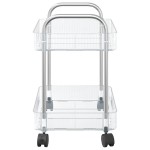 vidaXL Cărucior de depozitare cu 2 niveluri transparent acrilic vidaXL Cărucior de depozitare cu 2 niveluri transparent acrilic