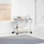 vidaXL Cărucior de depozitare cu 2 niveluri transparent acrilic vidaXL Cărucior de depozitare cu 2 niveluri transparent acrilic