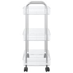 vidaXL Cărucior de depozitare cu 3 niveluri transparent acrilic vidaXL Cărucior de depozitare cu 3 niveluri transparent acrilic