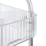 vidaXL Cărucior de depozitare cu 3 niveluri transparent acrilic vidaXL Cărucior de depozitare cu 3 niveluri transparent acrilic