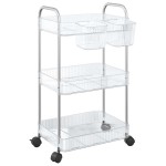 vidaXL Cărucior de depozitare cu 3 niveluri transparent acrilic vidaXL Cărucior de depozitare cu 3 niveluri transparent acrilic