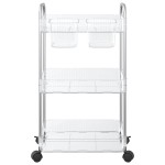 vidaXL Cărucior de depozitare cu 3 niveluri transparent acrilic vidaXL Cărucior de depozitare cu 3 niveluri transparent acrilic
