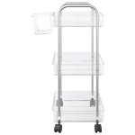vidaXL Cărucior de depozitare cu 3 niveluri transparent acrilic vidaXL Cărucior de depozitare cu 3 niveluri transparent acrilic