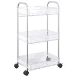 vidaXL Cărucior de depozitare cu 3 niveluri transparent acrilic vidaXL Cărucior de depozitare cu 3 niveluri transparent acrilic