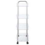 vidaXL Cărucior de depozitare cu 4 niveluri, transparent acrilic vidaXL Cărucior de depozitare cu 4 niveluri, transparent acrilic