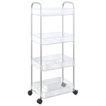 vidaXL Cărucior de depozitare cu 4 niveluri, transparent acrilic vidaXL Cărucior de depozitare cu 4 niveluri, transparent acrilic
