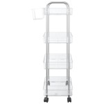 vidaXL Cărucior de depozitare cu 4 niveluri, transparent acrilic vidaXL Cărucior de depozitare cu 4 niveluri, transparent acrilic