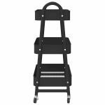 vidaXL Cărucior de depozitare 3 niveluri negru 42x41,5x77 cm oțel vidaXL Cărucior de depozitare 3 niveluri negru 42x41,5x77 cm oțel