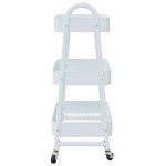 vidaXL Cărucior de depozitare 3 niveluri alb42x41,5x77 cm oțel vidaXL Cărucior de depozitare 3 niveluri alb42x41,5x77 cm oțel