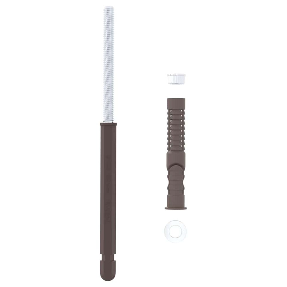 vidaXL Brackets pentru rafturi flotante 12 pcs Maro Ø10 x 170 mm Oțel