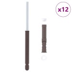 vidaXL Brackets pentru rafturi flotante 12 pcs Maro Ø10 x 170 mm Oțel vidaXL Brackets pentru rafturi flotante 12 pcs Maro Ø10 x 170 mm Oțel