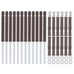 vidaXL Brackets pentru rafturi flotante 12 pcs Maro Ø10 x 170 mm Oțel vidaXL Brackets pentru rafturi flotante 12 pcs Maro Ø10 x 170 mm Oțel