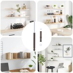 vidaXL Brackets pentru rafturi flotante 12 pcs Maro Ø12 x 190 mm Oțel vidaXL Brackets pentru rafturi flotante 12 pcs Maro Ø12 x 190 mm Oțel
