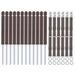 vidaXL Brackets pentru rafturi flotante 12 pcs Maro Ø12 x 190 mm Oțel vidaXL Brackets pentru rafturi flotante 12 pcs Maro Ø12 x 190 mm Oțel