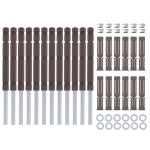 vidaXL Brackets pentru rafturi flotante 12 pcs Maro Ø14 x 210 mm Oțel vidaXL Brackets pentru rafturi flotante 12 pcs Maro Ø14 x 210 mm Oțel