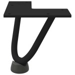 vidaXL Picioare tip agrafă pentru măsuță de cafea, 4 buc., negru, 10 cm, oțel masiv