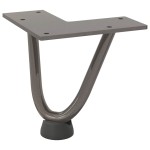 vidaXL Picioare tip agrafă pentru măsuță de cafea, 4 buc., oțel natural, 10 cm, oțel masiv