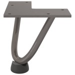 vidaXL Picioare tip agrafă pentru măsuță de cafea, 4 buc., oțel natural, 10 cm, oțel masiv