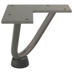 vidaXL Picioare tip agrafă pentru măsuță de cafea, 4 buc., oțel natural, 10 cm, oțel masiv