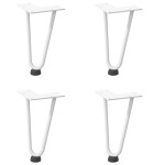 vidaXL Picioare tip agrafă pentru măsuță de cafea, 4 buc., alb, 20 cm, oțel masiv vidaXL Picioare tip agrafă pentru măsuță de cafea, 4 buc., alb, 20 cm, oțel masiv