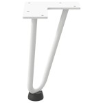 vidaXL Picioare tip agrafă pentru măsuță de cafea, 4 buc., alb, 20 cm, oțel masiv vidaXL Picioare tip agrafă pentru măsuță de cafea, 4 buc., alb, 20 cm, oțel masiv