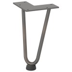 vidaXL Picioare tip agrafă pentru măsuță de cafea, 4 buc., oțel natural, 20 cm, oțel masiv