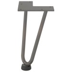 vidaXL Picioare tip agrafă pentru măsuță de cafea, 4 buc., oțel natural, 20 cm, oțel masiv