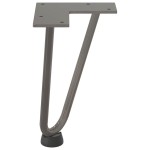 vidaXL Picioare tip agrafă pentru măsuță de cafea, 4 buc., oțel natural, 20 cm, oțel masiv