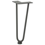vidaXL Picioare tip agrafă pentru măsuță de cafea, 4 buc., antracit, 30 cm, oțel masiv
