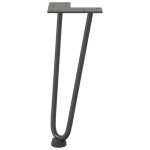 vidaXL Picioare tip agrafă pentru măsuță de cafea, 4 buc., antracit, 30 cm, oțel masiv