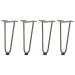 vidaXL Picioare tip agrafă pentru măsuță de cafea, 4 buc., oțel natural, 30 cm, oțel masiv vidaXL Picioare tip agrafă pentru măsuță de cafea, 4 buc., oțel natural, 30 cm, oțel masiv