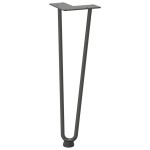 vidaXL Picioare tip agrafă pentru măsuță de cafea, 4 buc., antracit, 42 cm, oțel masiv