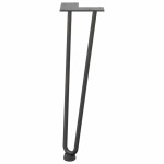 vidaXL Picioare tip agrafă pentru măsuță de cafea, 4 buc., antracit, 42 cm, oțel masiv