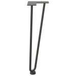 vidaXL Picioare tip agrafă pentru măsuță de cafea, 4 buc., antracit, 42 cm, oțel masiv