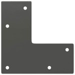 vidaXL Picioare tip agrafă pentru măsuță de cafea, 4 buc., antracit, 42 cm, oțel masiv