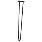 vidaXL picioare tip ac de păr pentru masă consolă, 4 buc., negru, 72 cm, oțel masiv vidaXL picioare tip ac de păr pentru masă consolă, 4 buc., negru, 72 cm, oțel masiv