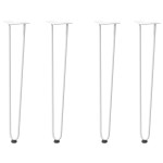 vidaXL picioare tip ac de păr pentru masă consolă, 4 buc., alb, 72 cm, oțel masiv vidaXL picioare tip ac de păr pentru masă consolă, 4 buc., alb, 72 cm, oțel masiv