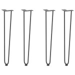 vidaXL picioare tip ac de păr pentru masă consolă, antracit, 72 cm, oțel masiv, 4 buc. vidaXL picioare tip ac de păr pentru masă consolă, antracit, 72 cm, oțel masiv, 4 buc.