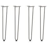 vidaXL picioare tip ac de păr pentru masă consolă, 4 buc., oțel natural, 72 cm, oțel masiv vidaXL picioare tip ac de păr pentru masă consolă, 4 buc., oțel natural, 72 cm, oțel masiv