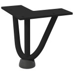 vidaXL Picioare tip agrafă pentru măsuță de cafea, 4 buc., negru, 10 cm, oțel masiv vidaXL Picioare tip agrafă pentru măsuță de cafea, 4 buc., negru, 10 cm, oțel masiv